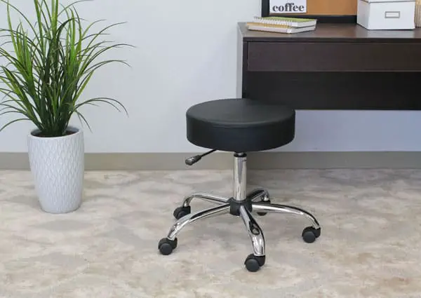 Ergonomic height adjustable swivel stool