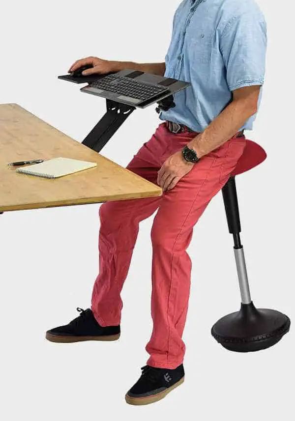 Ergonomic height adjustable wobble stool
