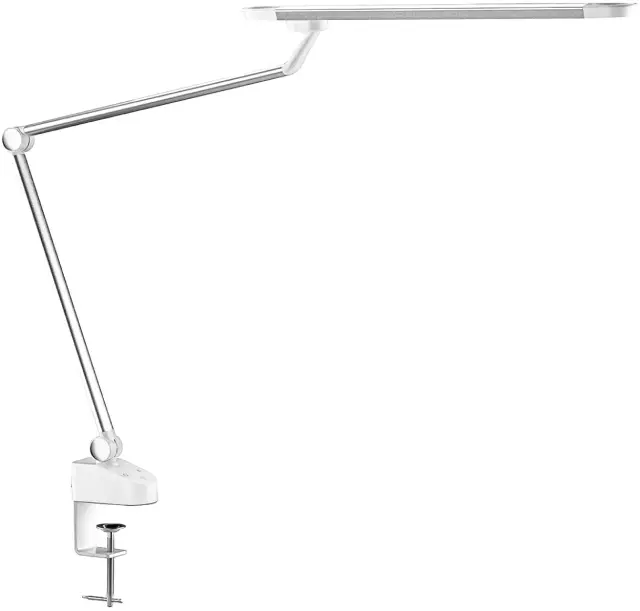 The adjustable base, arm and LED panel of the Amico Swing Arm Lamp illuminate spaces very well.