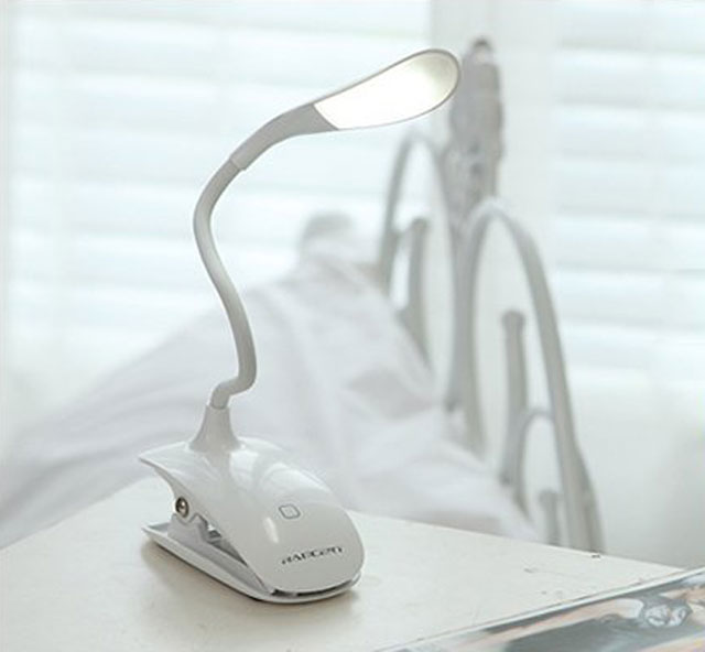 The Gooseneck Clip Desk Lamp makes reading and studying easier with its unique design. Its flexible neck lets you bend the light to whatever position you like.