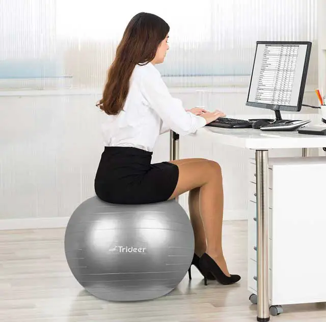 Trideer Exercise Ball Chair can be used as a birthing ball, yoga ball, and office chair as well