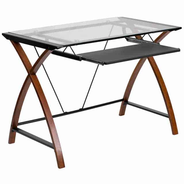 20 Affordable Small Computer Desks With, Best Computer Desk With Keyboard Tray