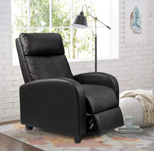 Leather recliner chair for elderly people