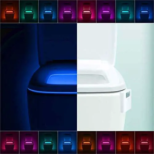 Toilet lighting by motion sensor 