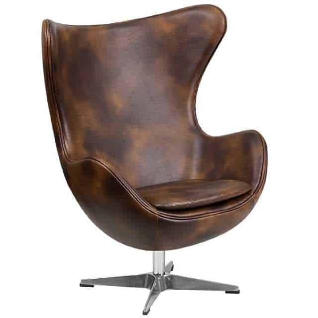 egg lounge chair with ottoman
