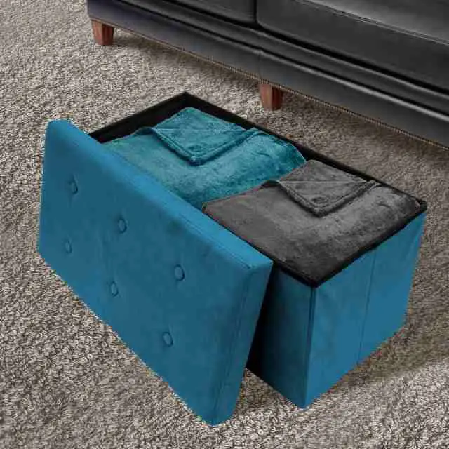 Multifunctional Sorbus storage ottoman bench is a versatile storage option for small home living. It can be used as a makeshift coffee table, comfy seating option, or a toy box for your child's room.