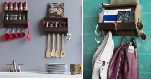 holder, mail holder or kitchen spice rack.