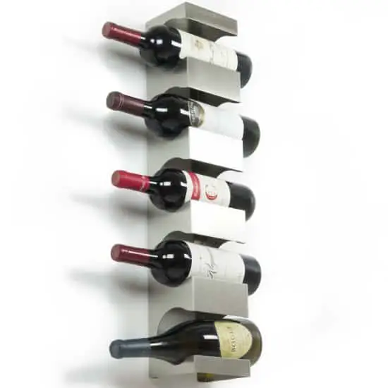 modern stainless steel wine rack