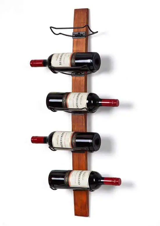 wall-mounted wine bottle holder