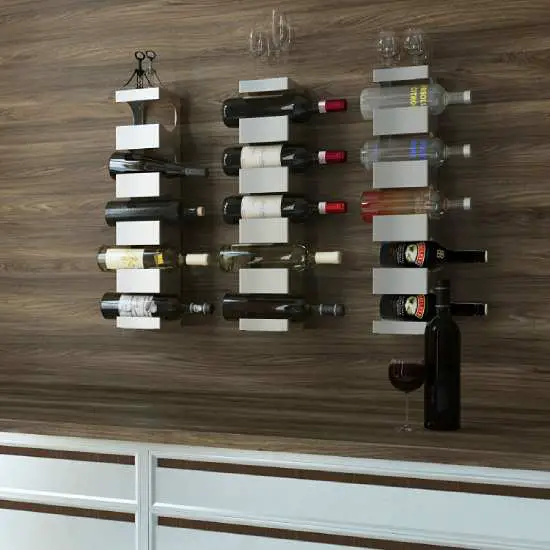 modern stainless steel wine rack