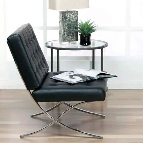 retro-style bonded leather chair