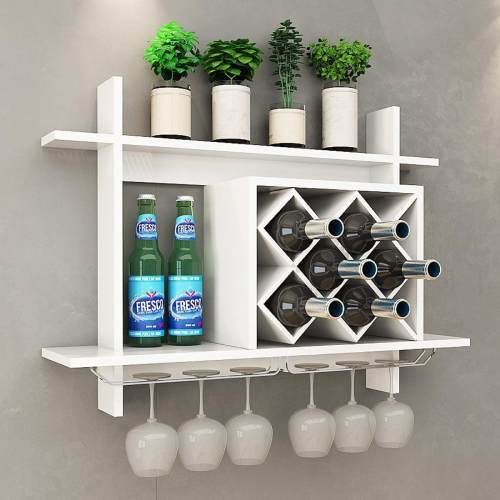 wall-mounted wine rack organizer