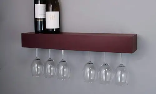 six wine glass wall rack