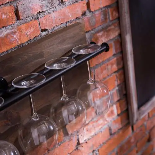 14 Wall Mounted Wine Glass Racks Vurni, Corner Wine Glass Storage