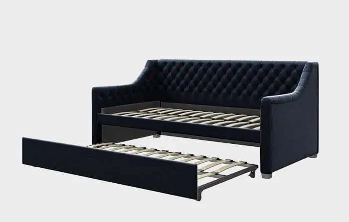 tufted sofa with trundle bed