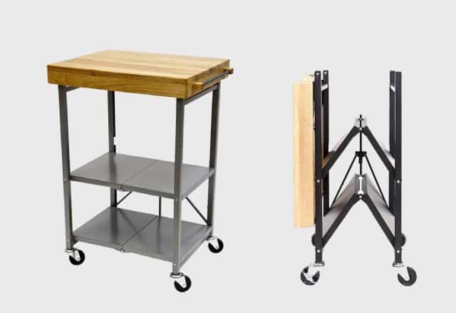 foldable rolling kitchen cart
