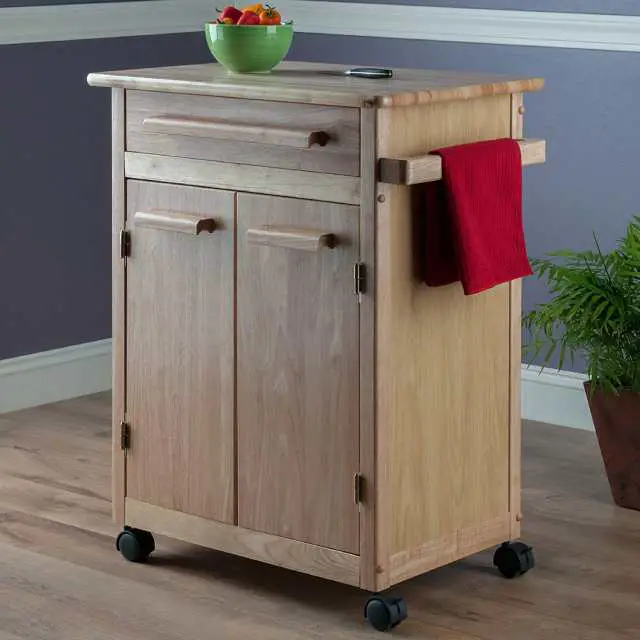 kitchen cart with food preparation surface