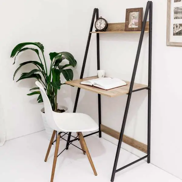 ladder shelf with desk