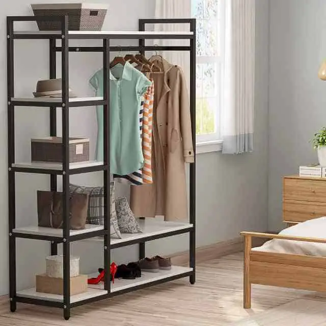 free-standing clothes rack