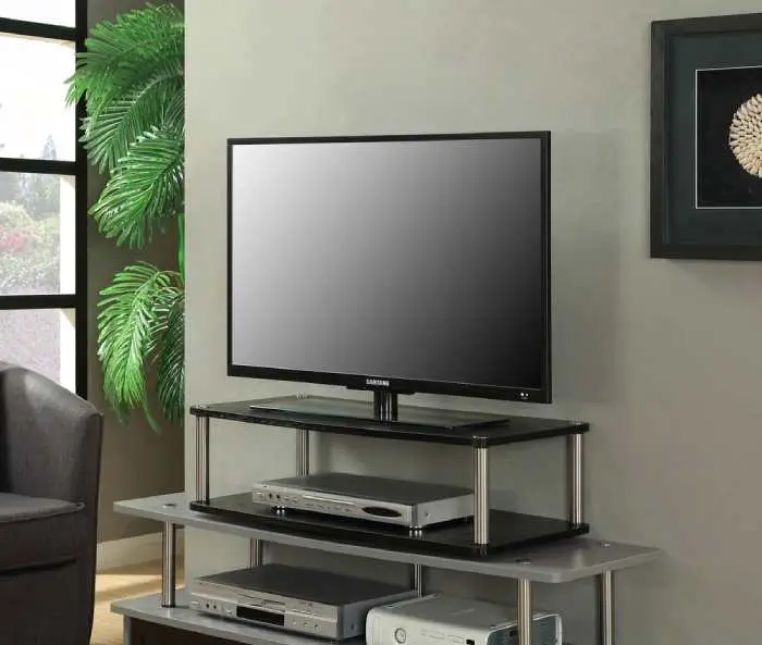 TV stand with swivel riser