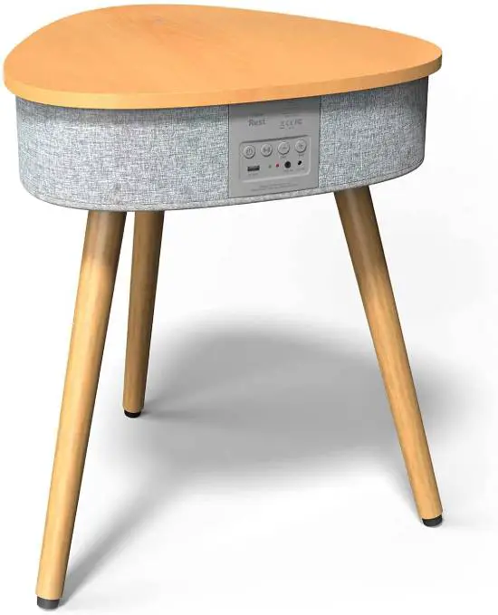 wireless charging side table with Bluetooth speaker