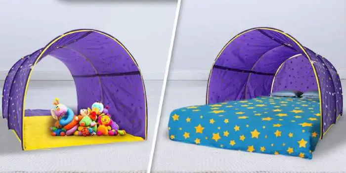 ALVANTOR kids bed tent with star decorations can be placed over the bed or on the floor