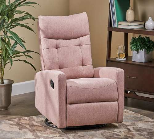 swivel recliner chair with high backrest