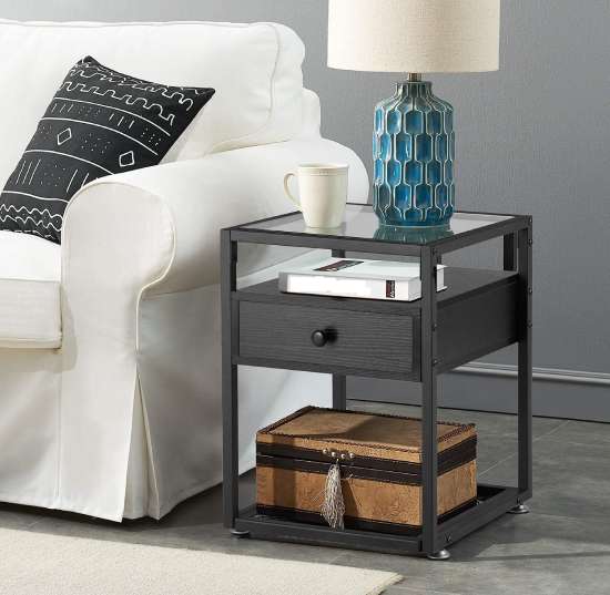 modern side table with hidden storage