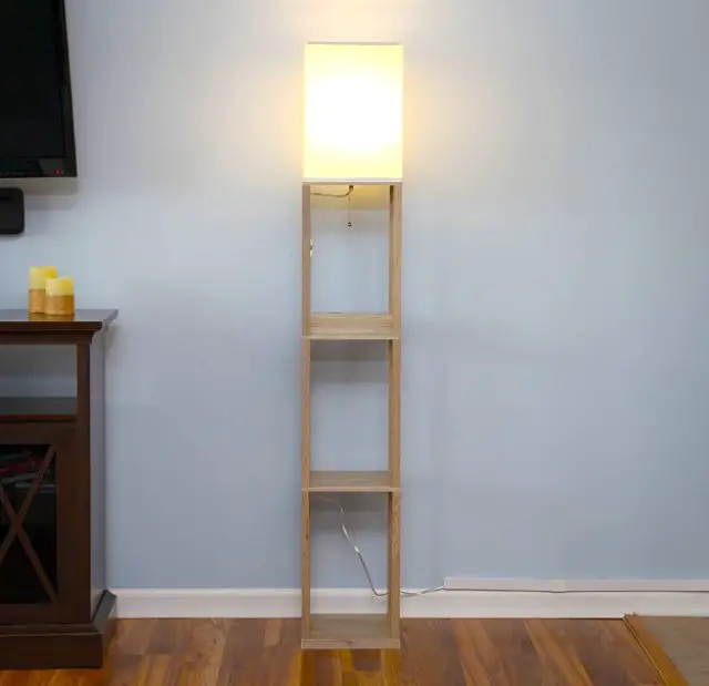 charger shelf floor lamp