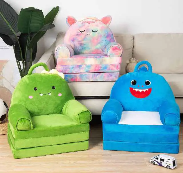 kids tri-fold sofa chair