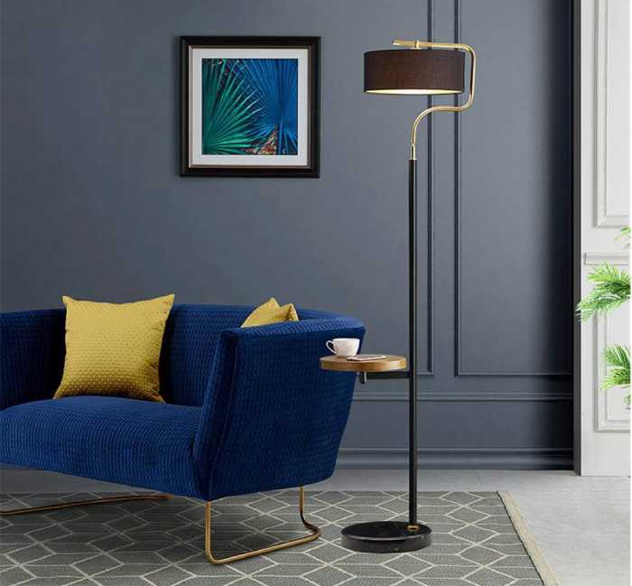 floor lamp with table and USB port