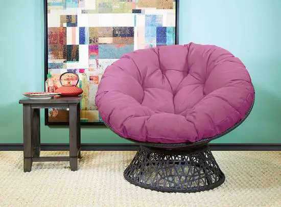 Papasan swivel chair for teens and young adults