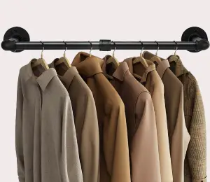 metal wall-mounted clothes rack