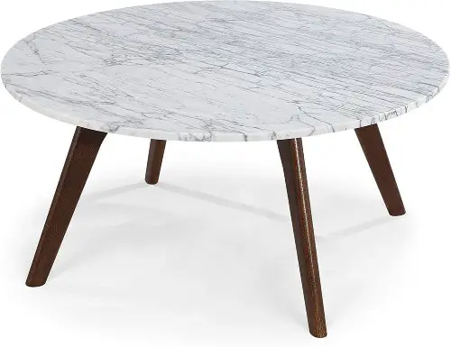 faux marble round coffee table