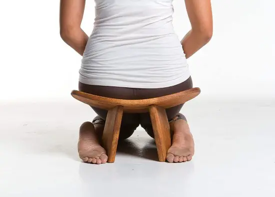 wooden meditation bench