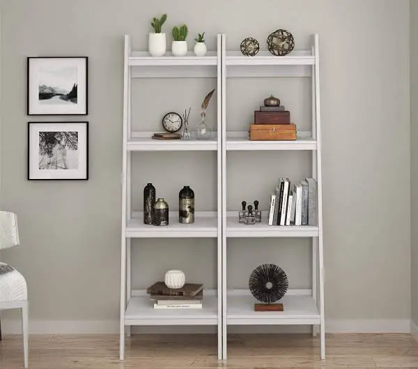 4-shelf ladder bookcase