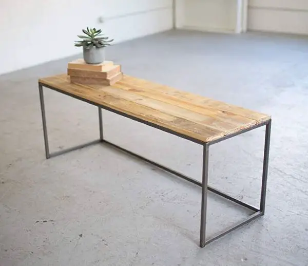 recycled wood bench