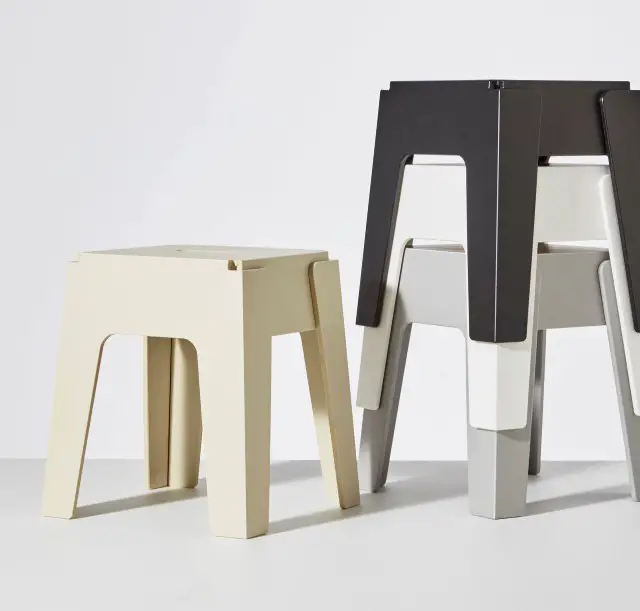 recycled plastic stackable stool